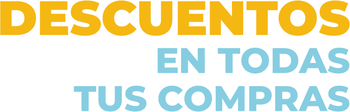 DESCUENTOS EN TODAS TUS COMPRAS derecha