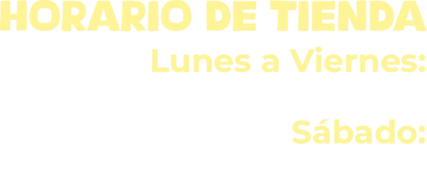 HORARIO DE TIENDA