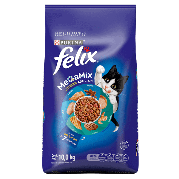 sangre Correspondiente a De todos modos Felix Megamix alimento para gatos 10kg | Nutrición Animal