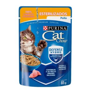 Combo 12 sobres Cat Chow gato adulto esterilizado pollo – 2