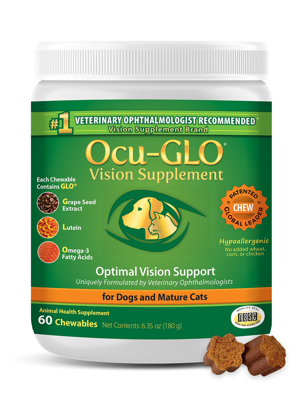 Ocu-GLO Suplemento Masticable para la visión 30uds| 60uds | Nutrición ...