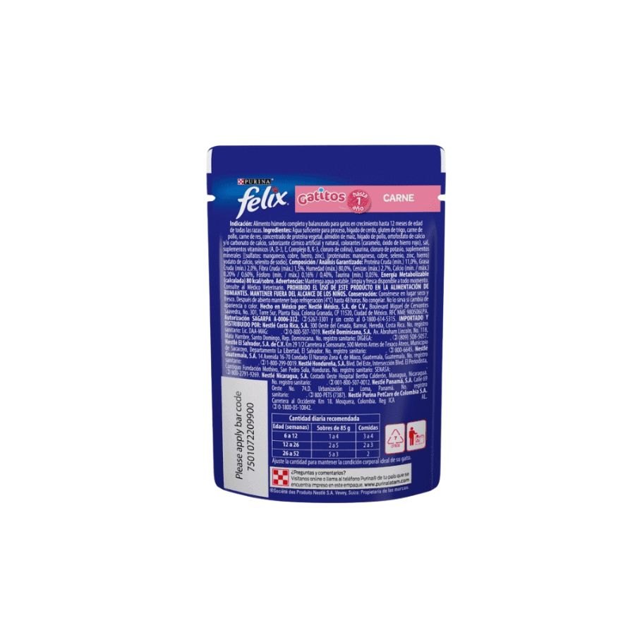 Felix gatito carne sobre 85g