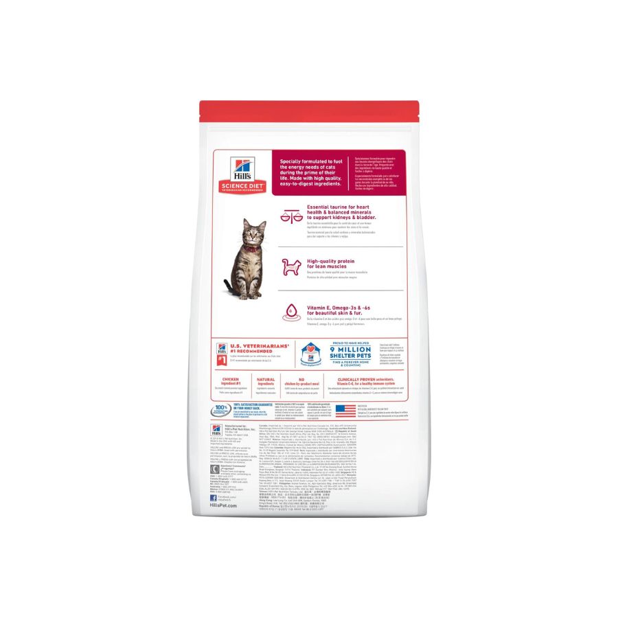 Hill's Alimento para Gato Adulto Receta Pollo (1.8Kg - 7.2Kg) - 3,2 Kg