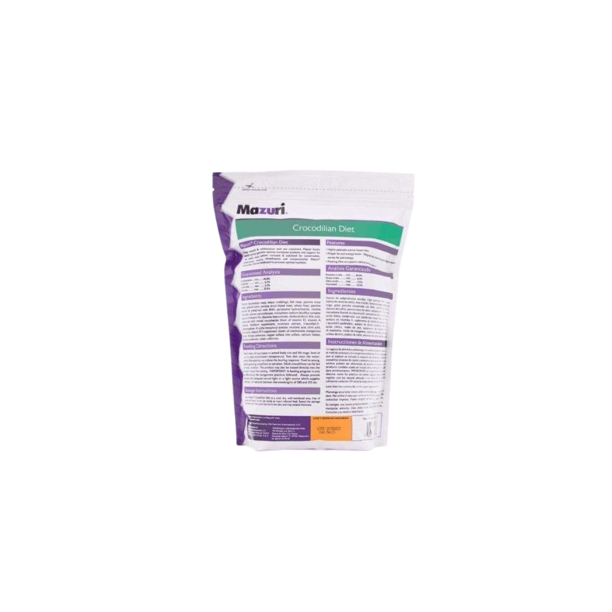 Mazuri alimento para Cocodrilo 900g
