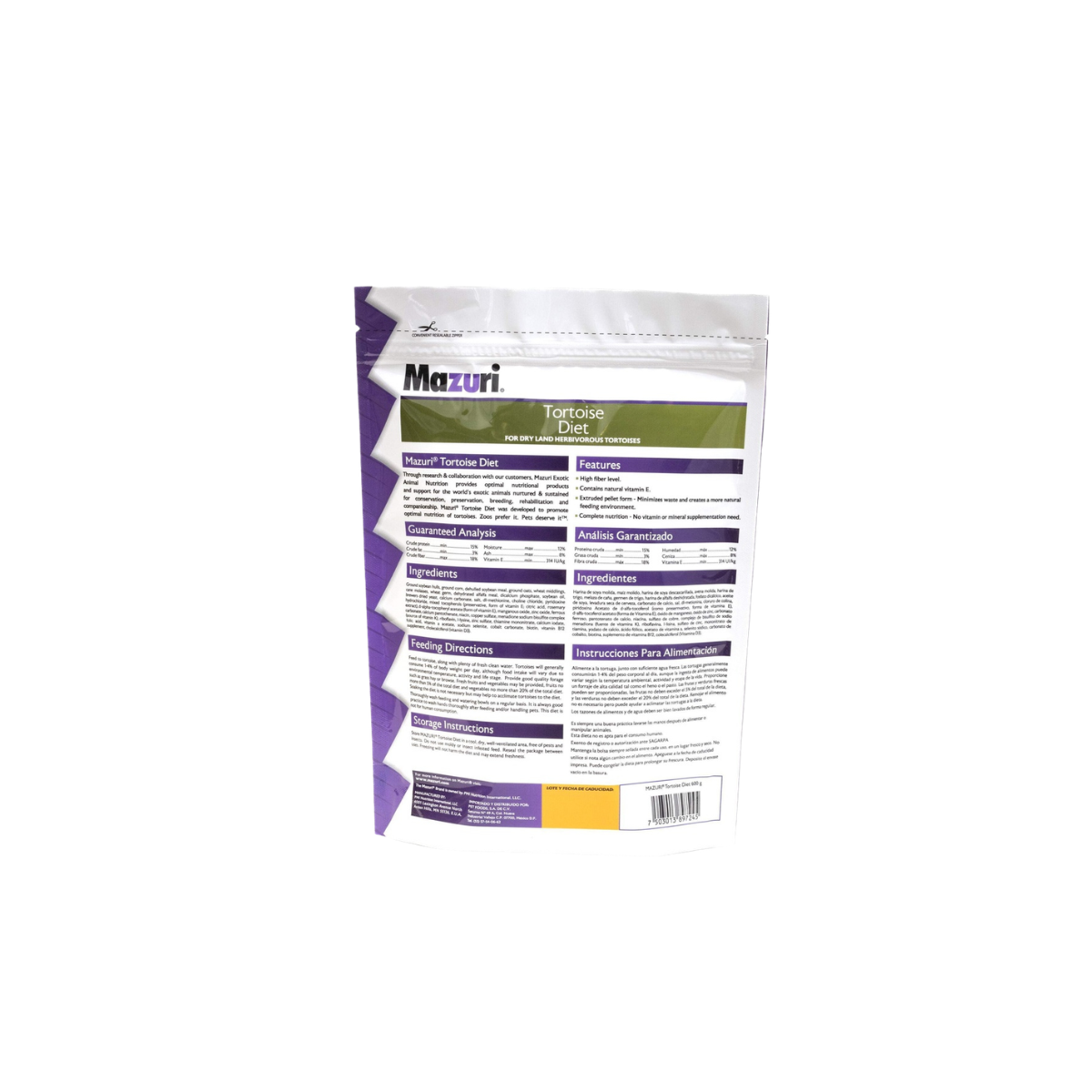 Mazuri Pellets para Tortugas Terrestres 600g
