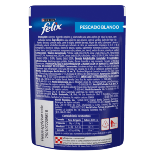 Felix sobre pescado blanco