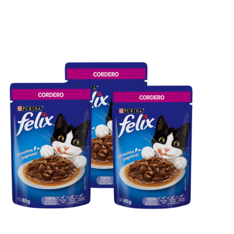 Combo 12 sobres Felix gato adulto cordero y salsa