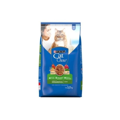 Cat Chow gato adulto Hogareños carne 3kg