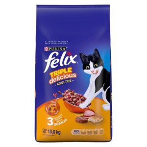 Felix Triple Delicious gato adulto Granja 10kg - 1