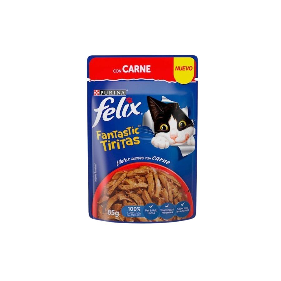 Combo 12 sobres Felix Fantastic tiritas Carne