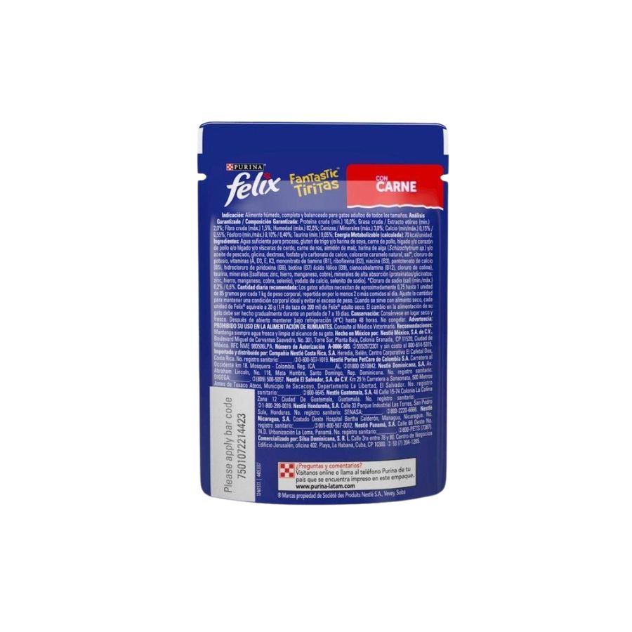 Combo 12 sobres Felix Fantastic tiritas Carne