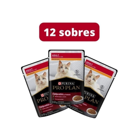 Combo 12 sobres Pro Plan gato adulto pollo