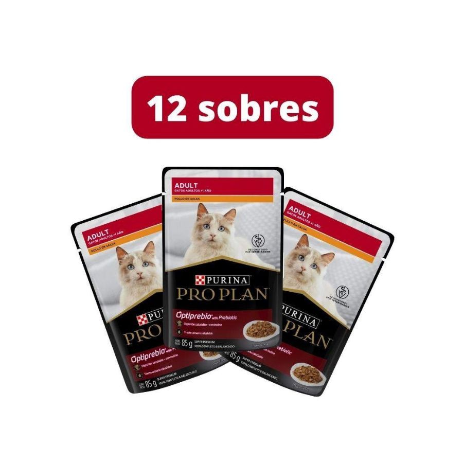 Combo 12 sobres Pro Plan gato adulto pollo