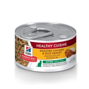 Hill's-Science-Diet-kitten-Healthy-Cuisine-Roasted-Chicken-&-Rice-Medley-cat-food