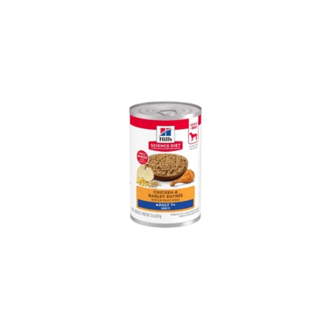Hill's lata perro adulto 7+ pollo y cebada 370g