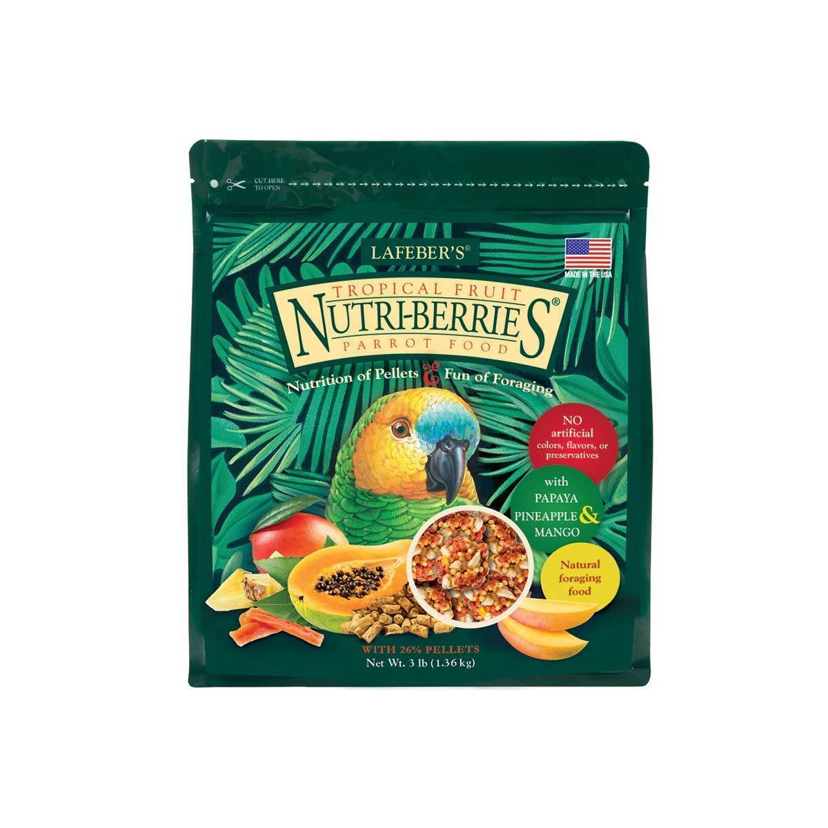 Lafeber alimento para loros Tropical Fruit Nutri-Berries (284gr/1.36kg) - 284gr