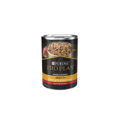Pro Plan perro adulto 7+ Carne y Arroz lata 368g